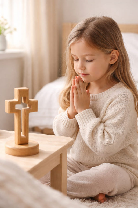 Croix bois décoration chambre enfant