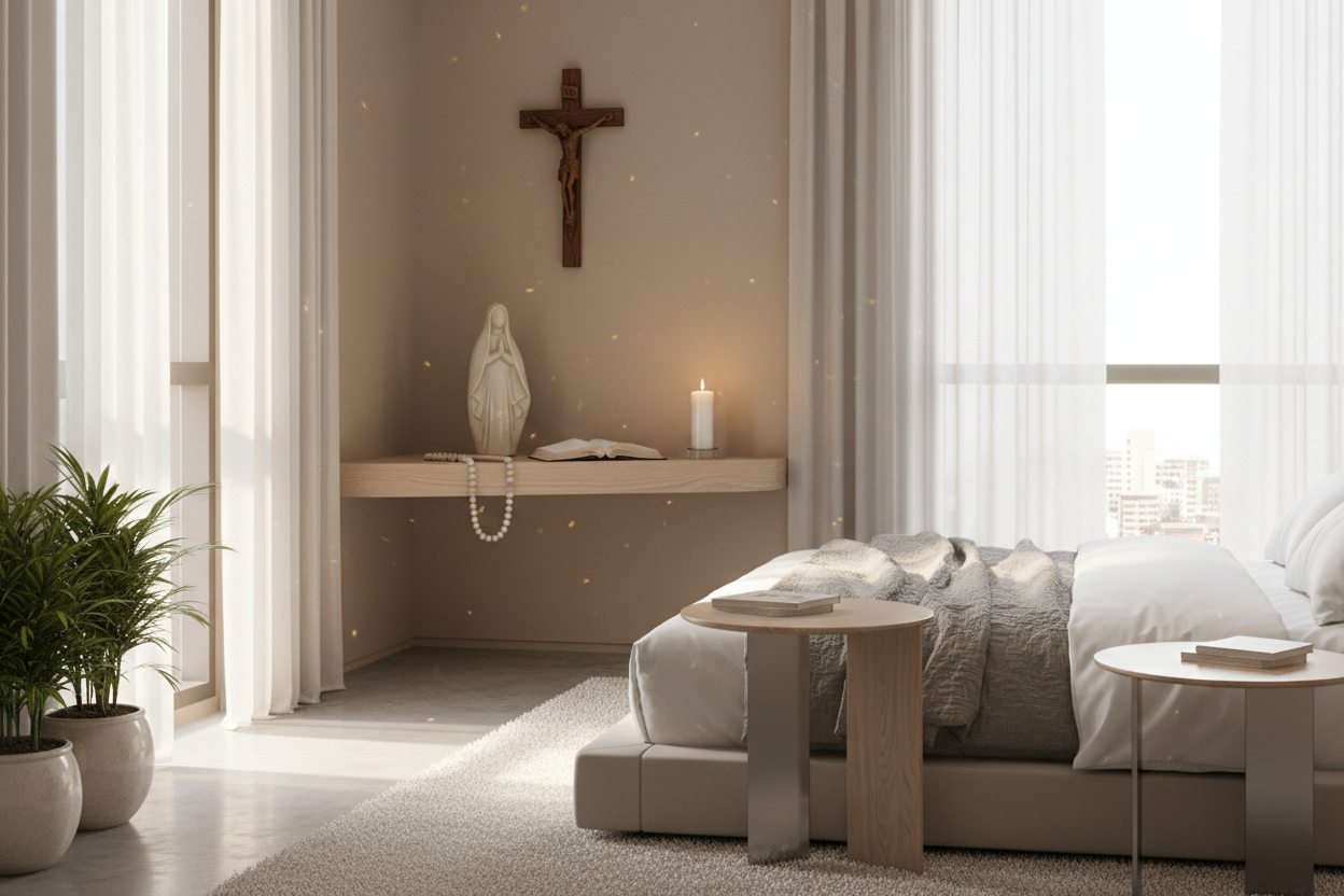 Unumsacra est une boutique dédiée aux objets sacrés pour la prière chrétienne. Nous souhaitons accompagner chaque fidèle dans la création d’un espace de paix, de silence et de foi au cœur du foyer.