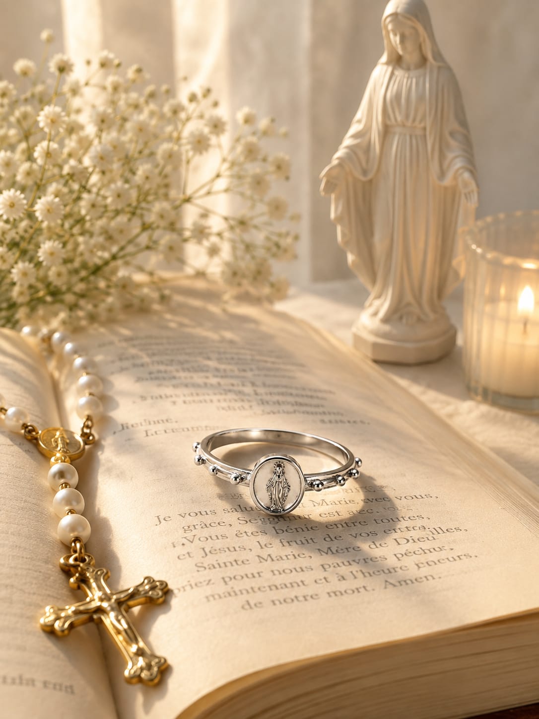 Bague Chapelet de Poche Médaille Miraculeuse