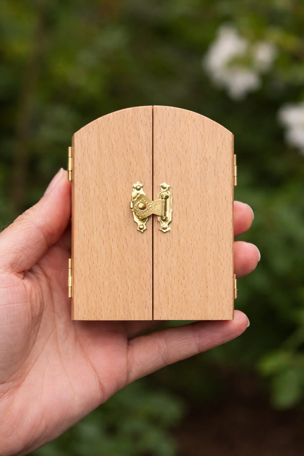 Artisanat chrétien bois de hêtre statue de voyage