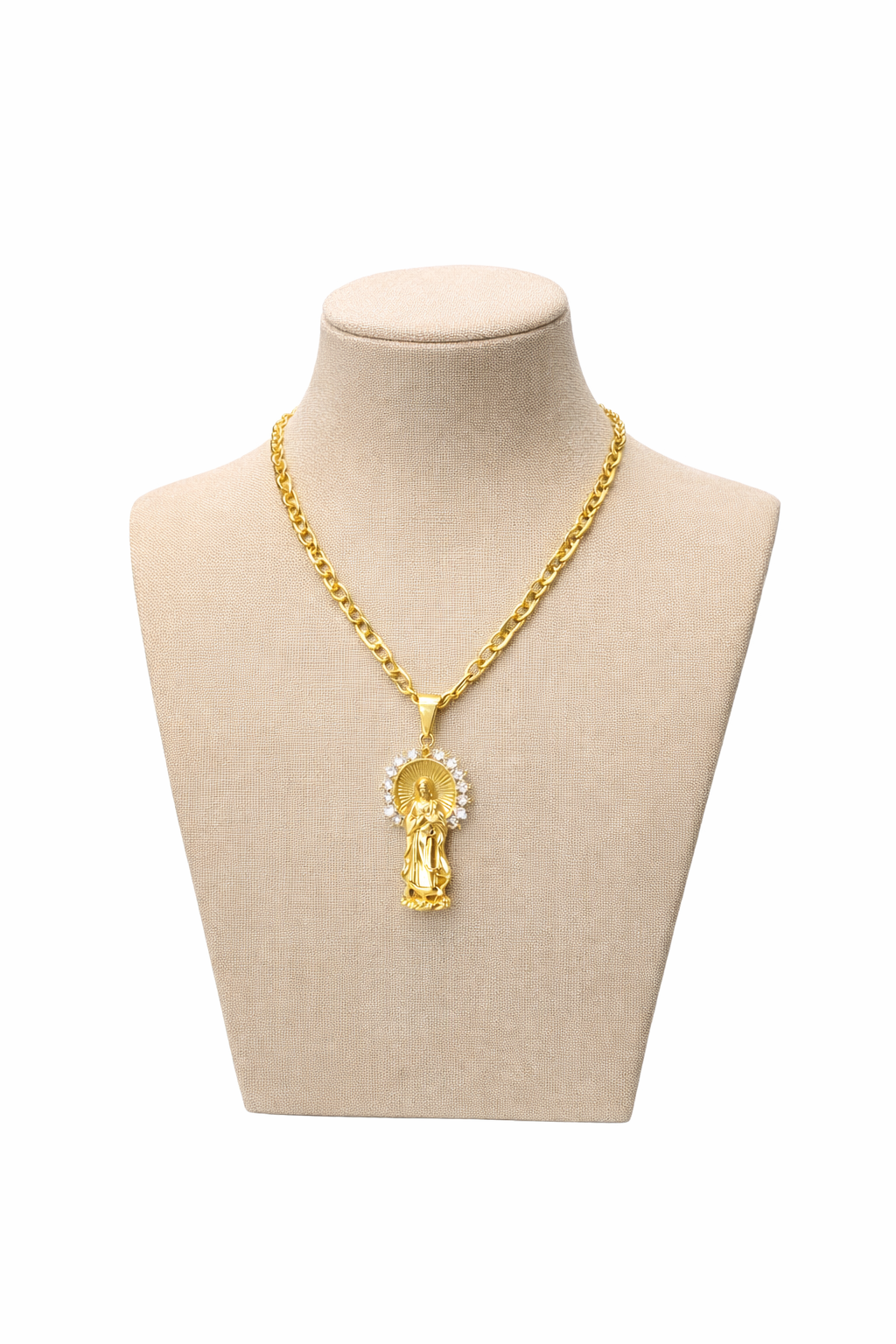 Collier Médaille Vierge Marie Doré – Éclat Sacré