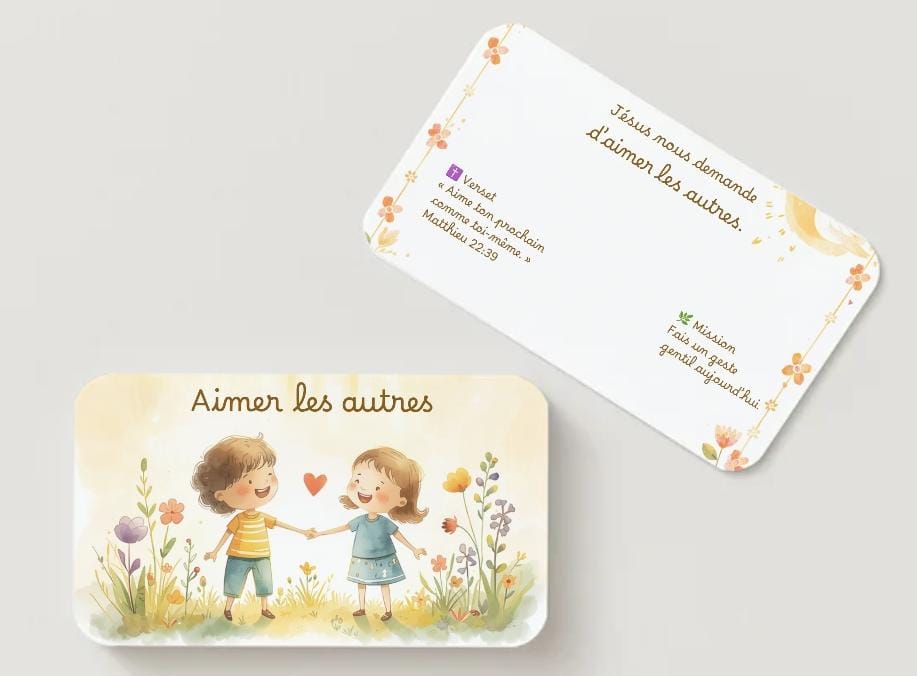 10 cartes de prière enfants – Découvrir la foi à travers des questions simples