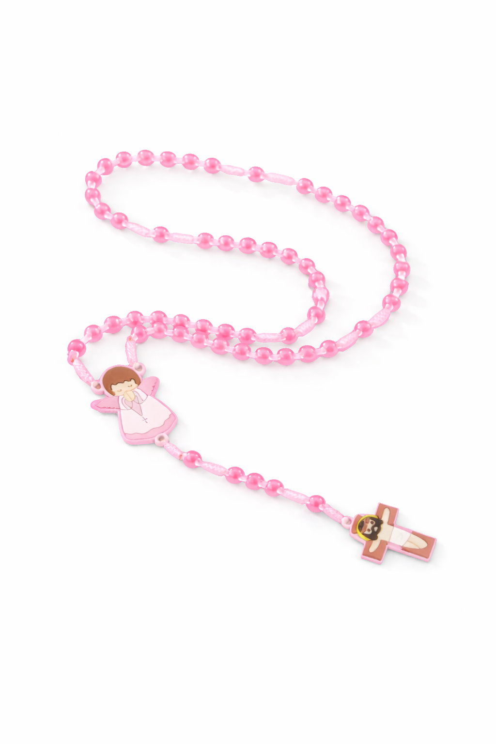 chapelet de prière pour enfant rose