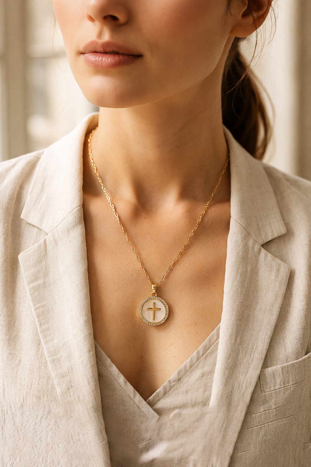 L’Éclat de la Foi-Collier pendentif croix