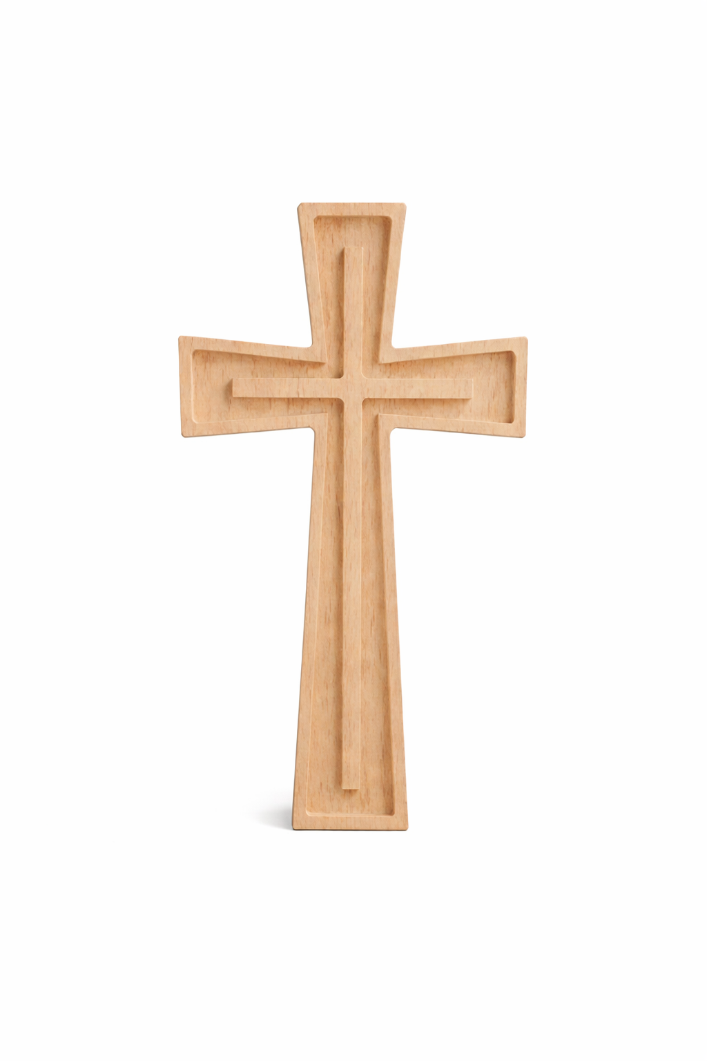 Croix en bois d'hêtre  Éternelle