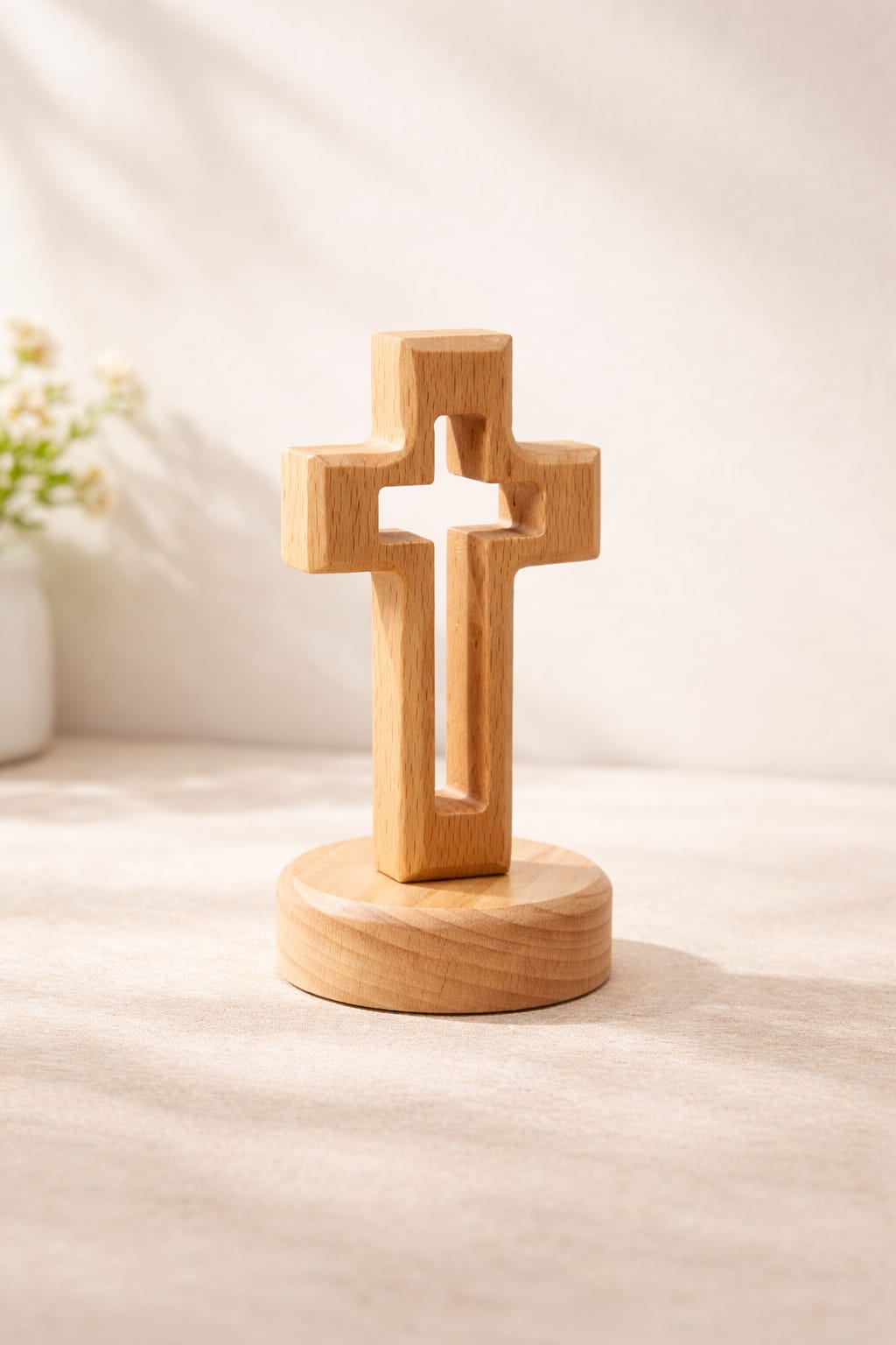 Croix chrétienne en bois pour chambre d’enfant
