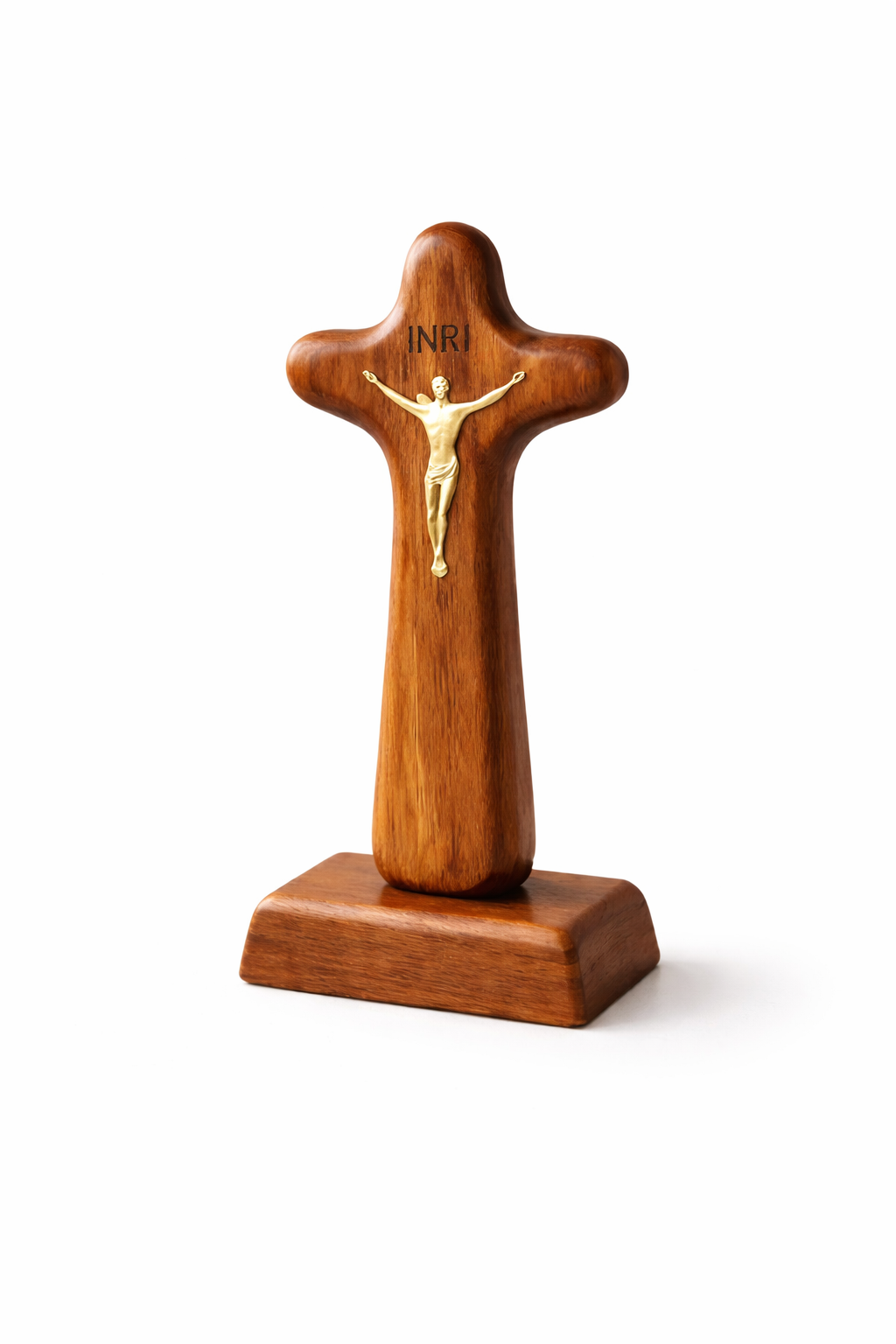 Croix Catholique en Bois – Édition Baptême