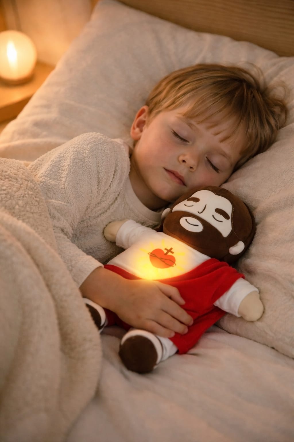 Peluche Jésus pour routine du coucher bébé