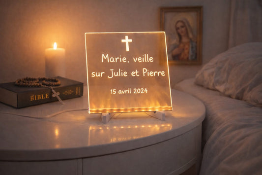 Planche lumineuse pour confier ses intentions de prière – Adultes