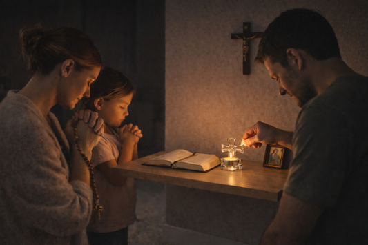 Porte-Bougie de Prière – Une Lumière Douce pour le Recueillement